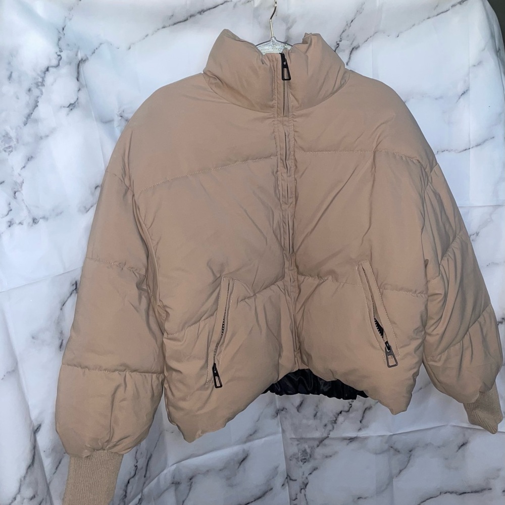 SHEIN Beige Puffer Jacket